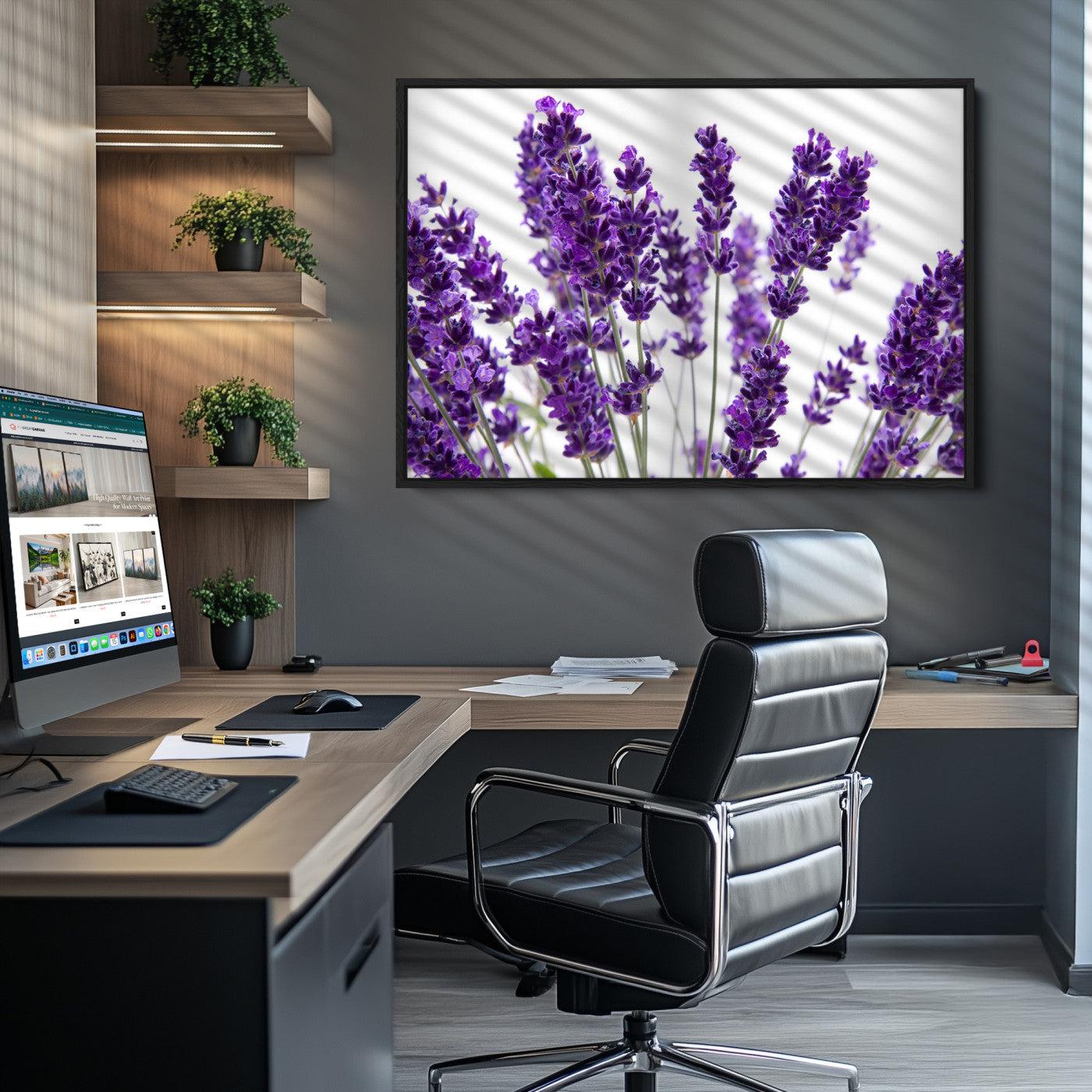 Lavender Flower Wall Art Canvas Print
