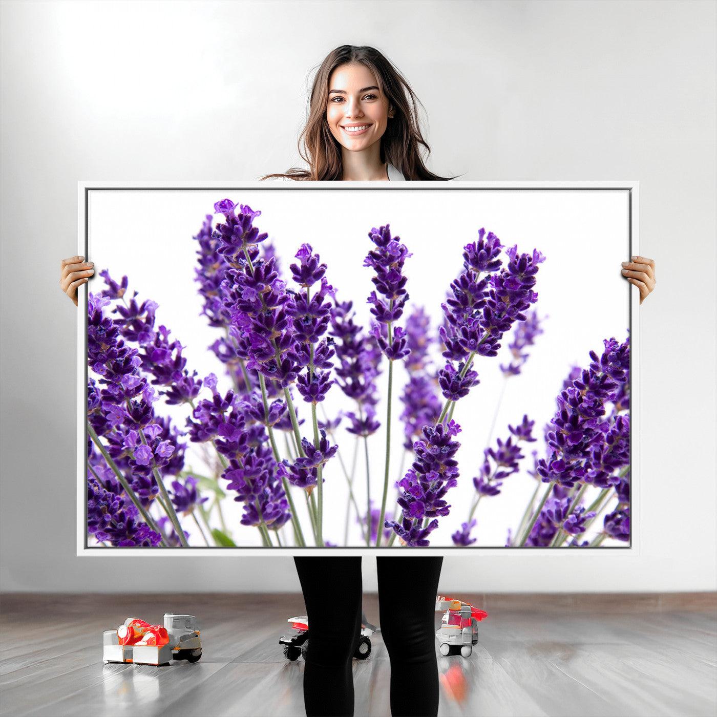 Lavender Flower Wall Art Canvas Print