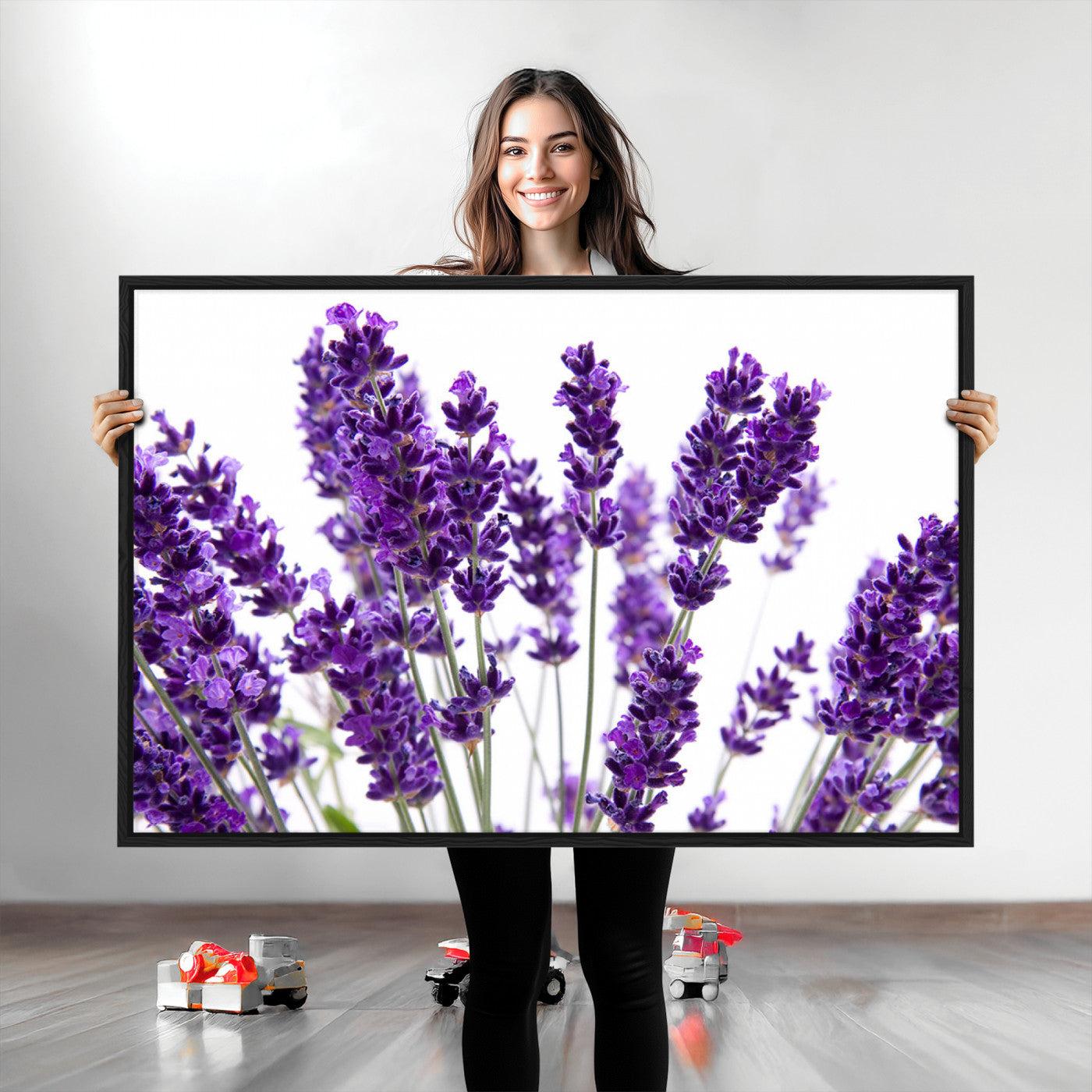 Lavender Flower Wall Art Canvas Print
