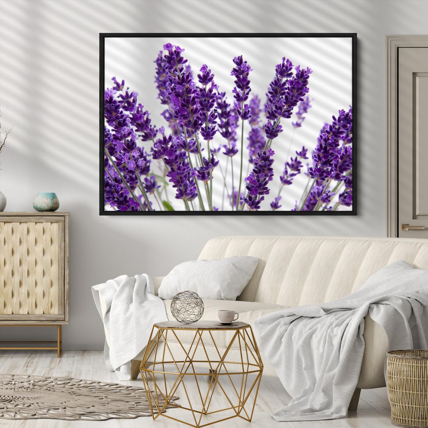 Lavender Flower Wall Art Canvas Print