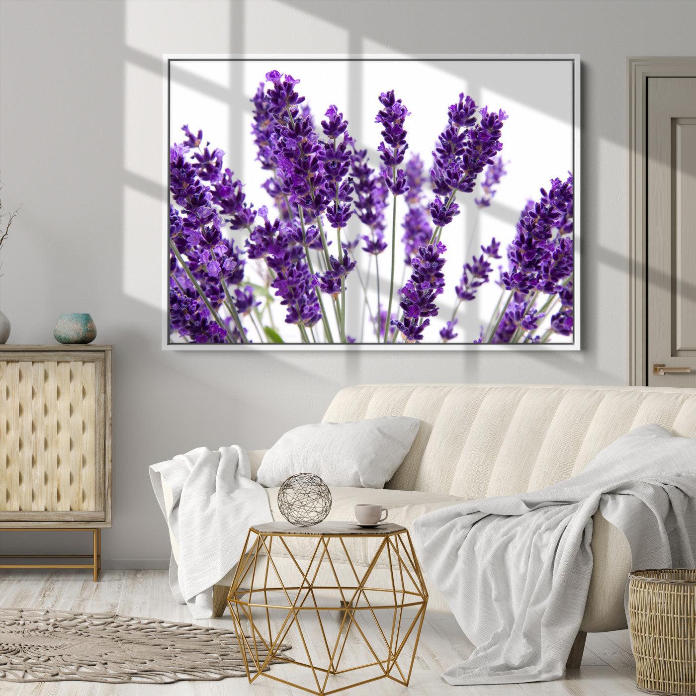 Lavender Flower Wall Art Canvas Print