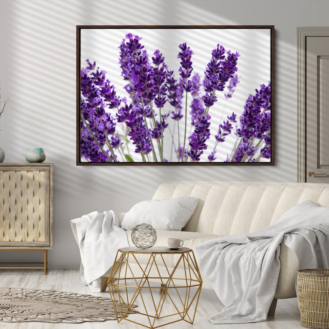 Lavender Flower Wall Art Canvas Print