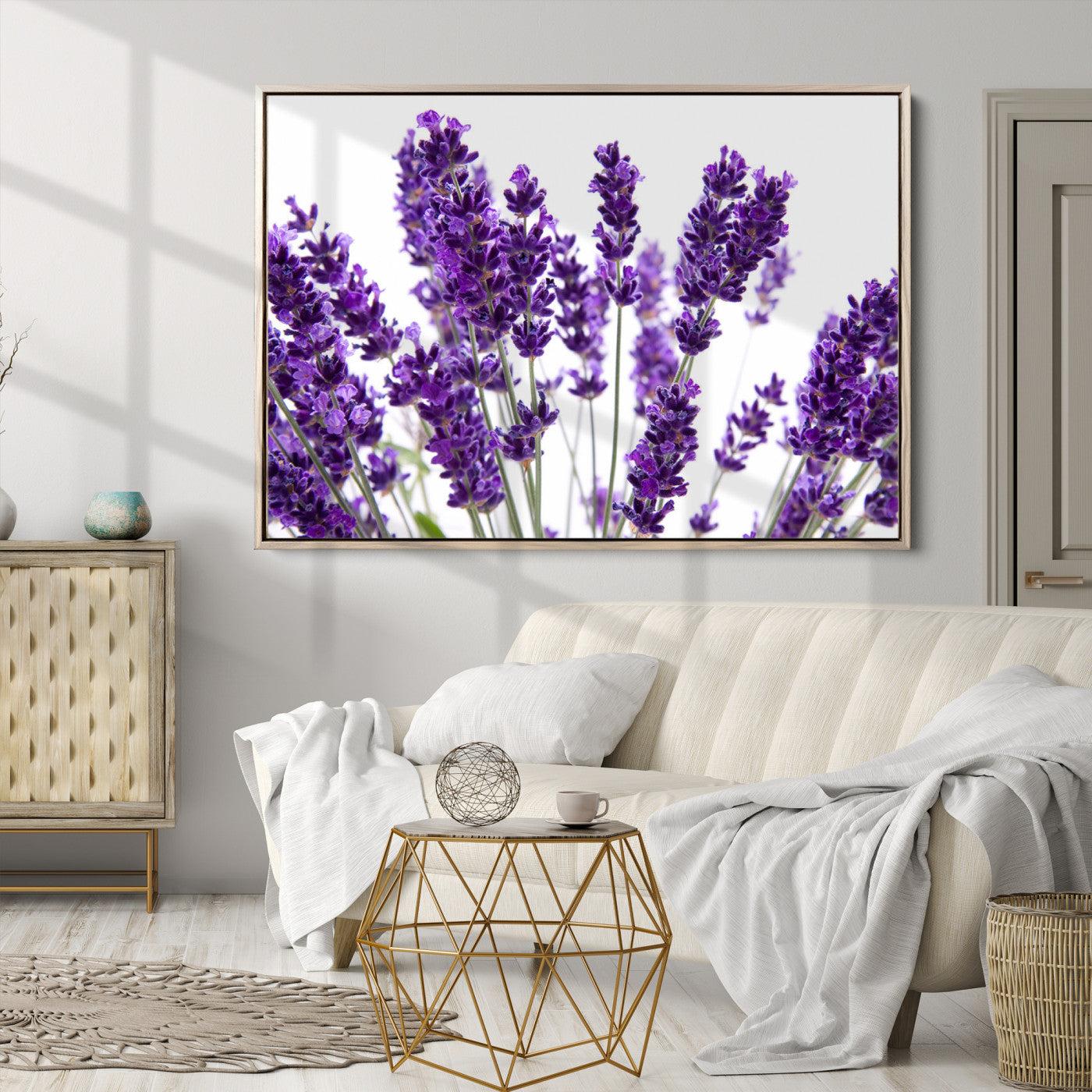 Lavender Flower Wall Art Canvas Print