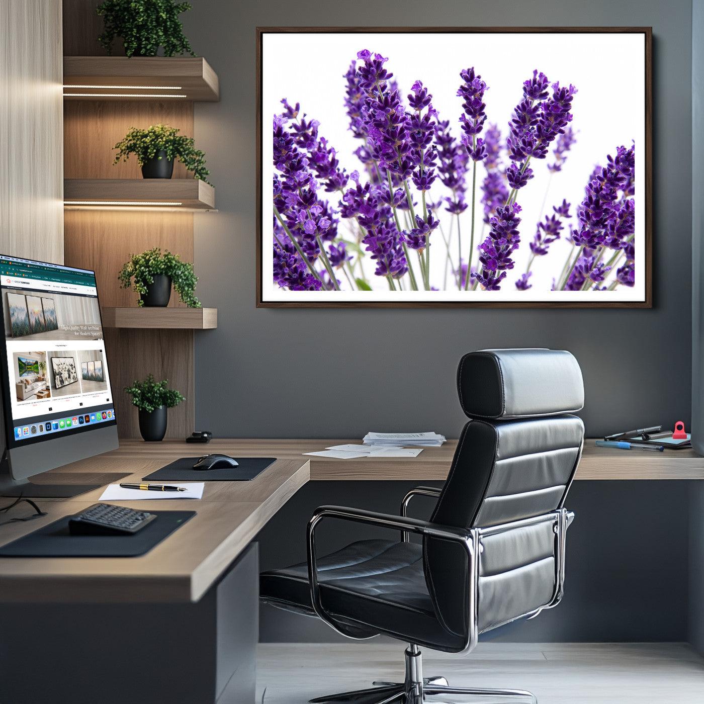 Lavender Flower Wall Art Canvas Print