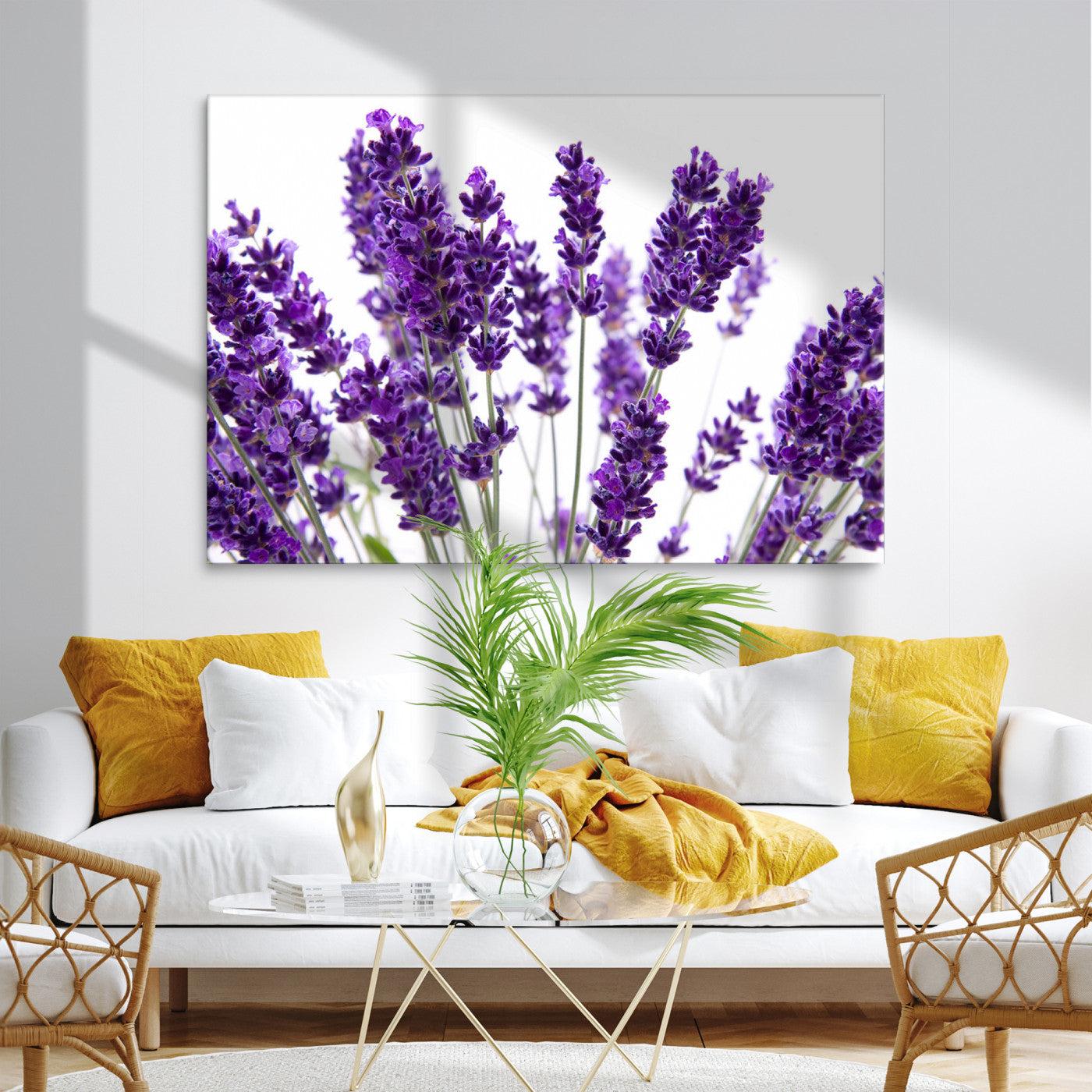 Lavender Flower Wall Art Canvas Print