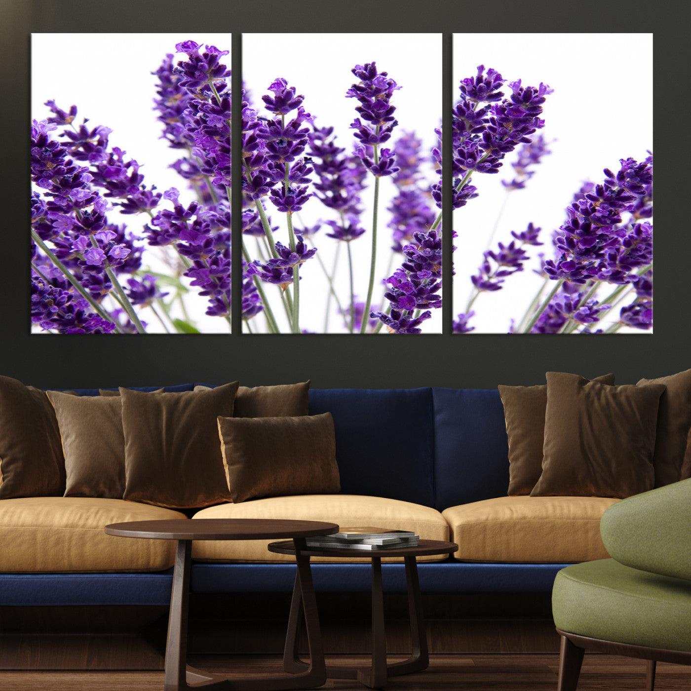 76859-MGV-CV-36X24-Lavender Flower Wall Art Canvas Print