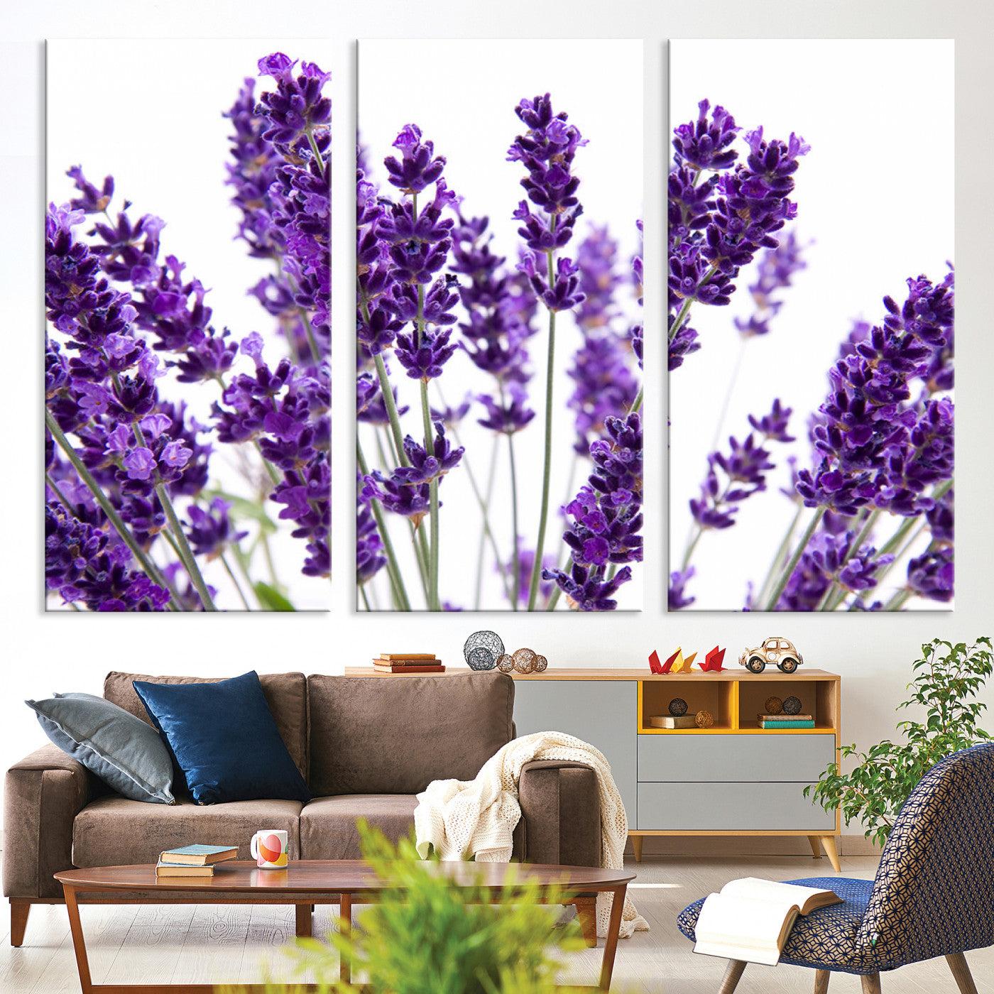 76859-MGV-CV-36X24-Lavender Flower Wall Art Canvas Print