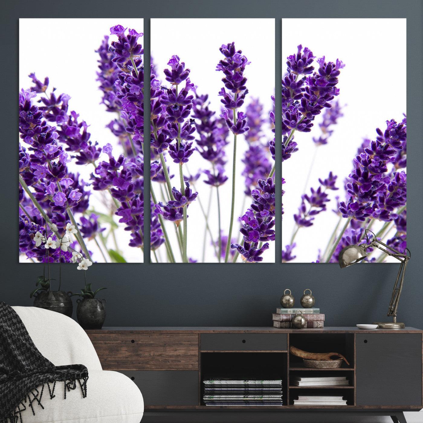 76859-MGV-CV-36X24-Lavender Flower Wall Art Canvas Print