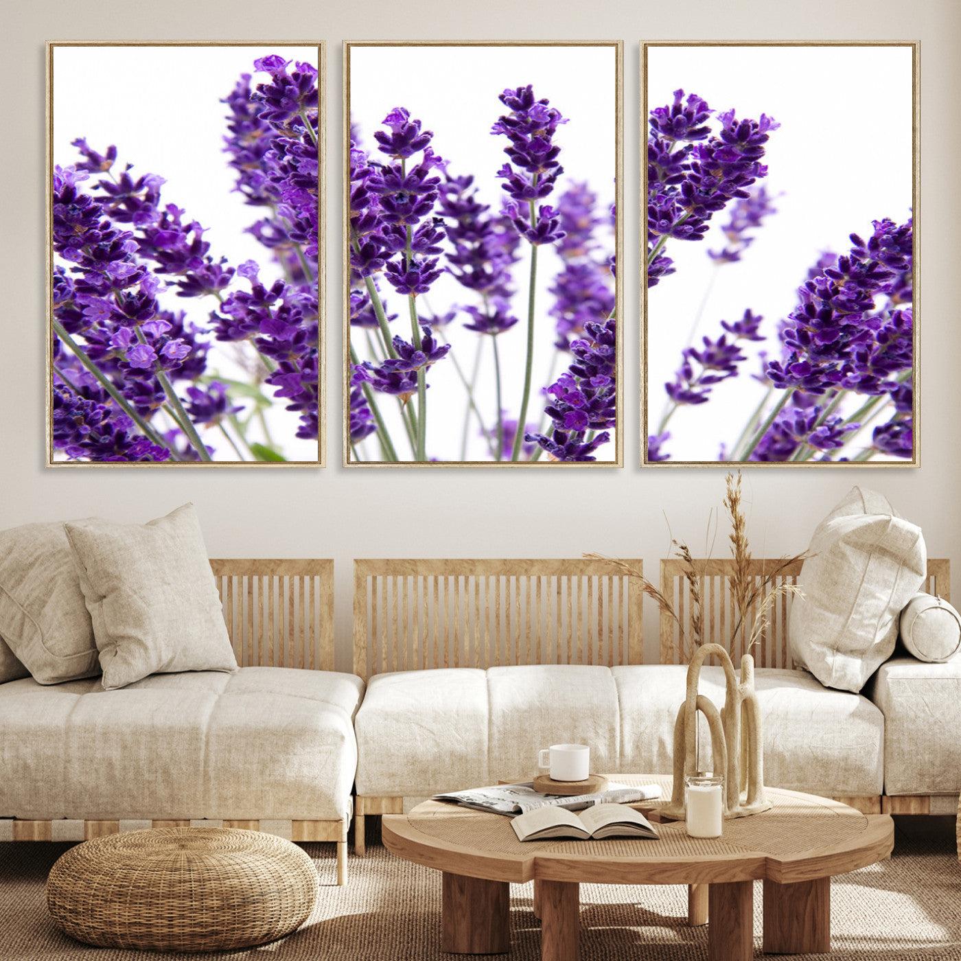 76859-MGV-CV-36X24-Lavender Flower Wall Art Canvas Print