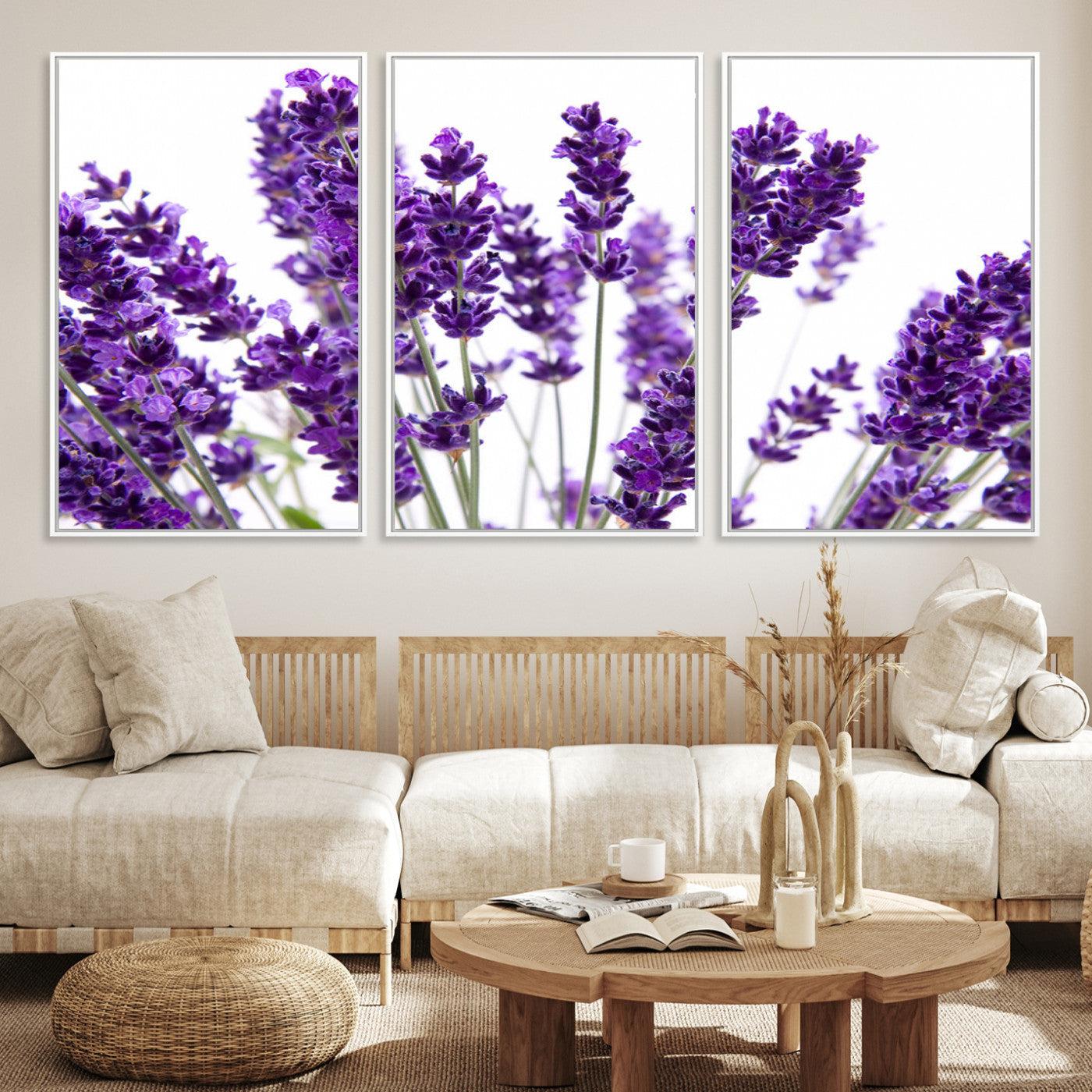 76859-MGV-CV-36X24-Lavender Flower Wall Art Canvas Print