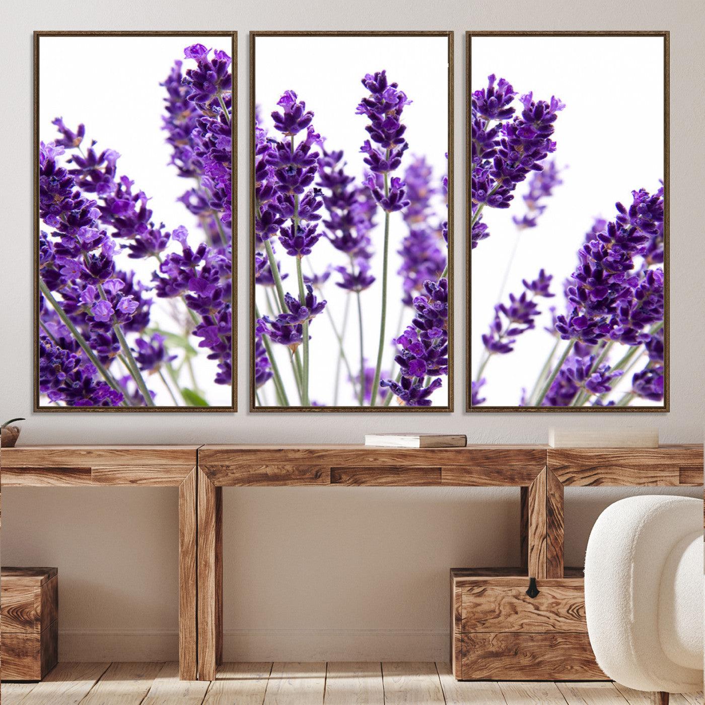 76859-MGV-CV-36X24-Lavender Flower Wall Art Canvas Print