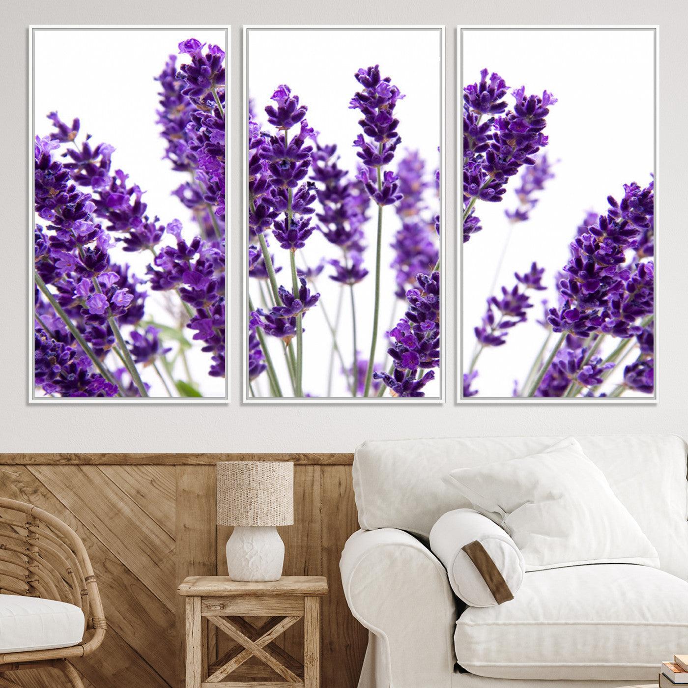 76859-MGV-CV-36X24-Lavender Flower Wall Art Canvas Print