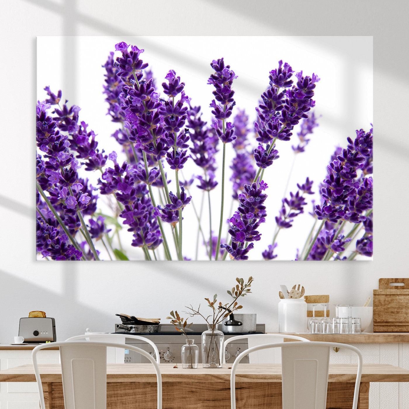 Lavender Flower Wall Art Canvas Print