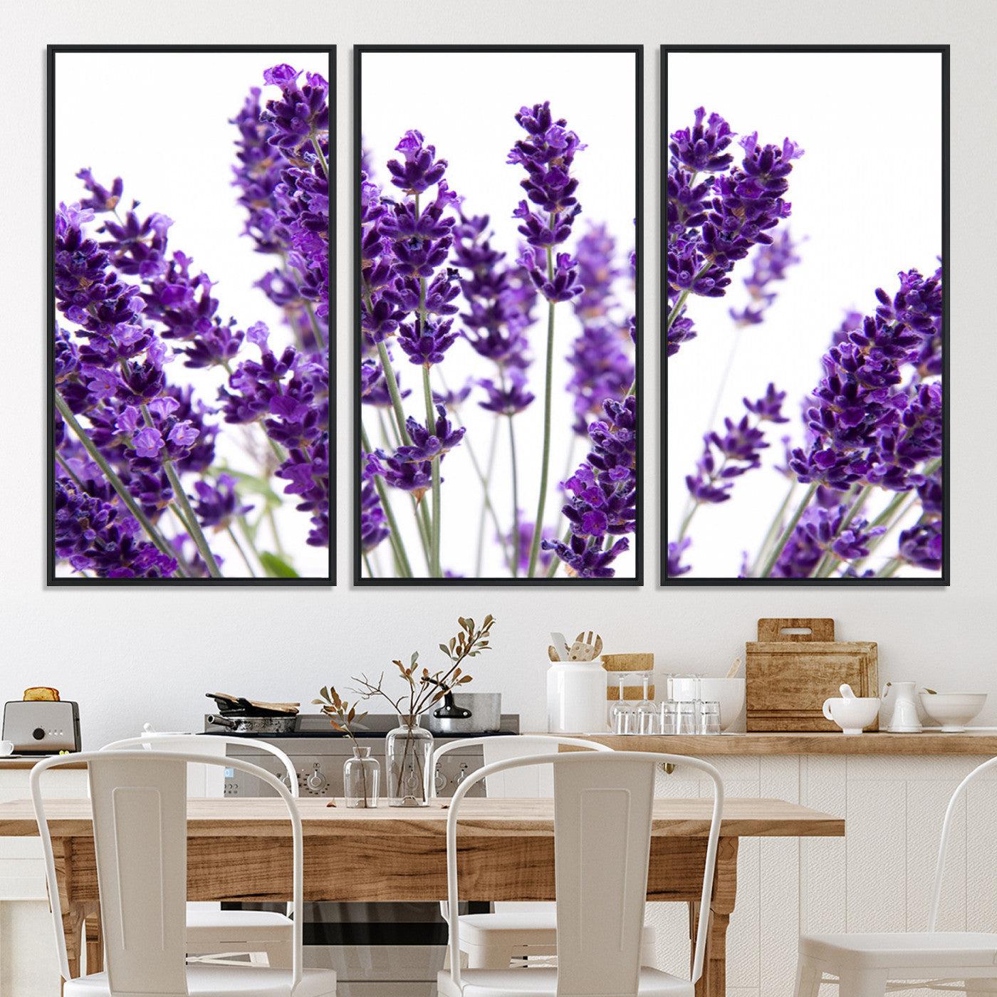 76859-MGV-CV-36X24-Lavender Flower Wall Art Canvas Print