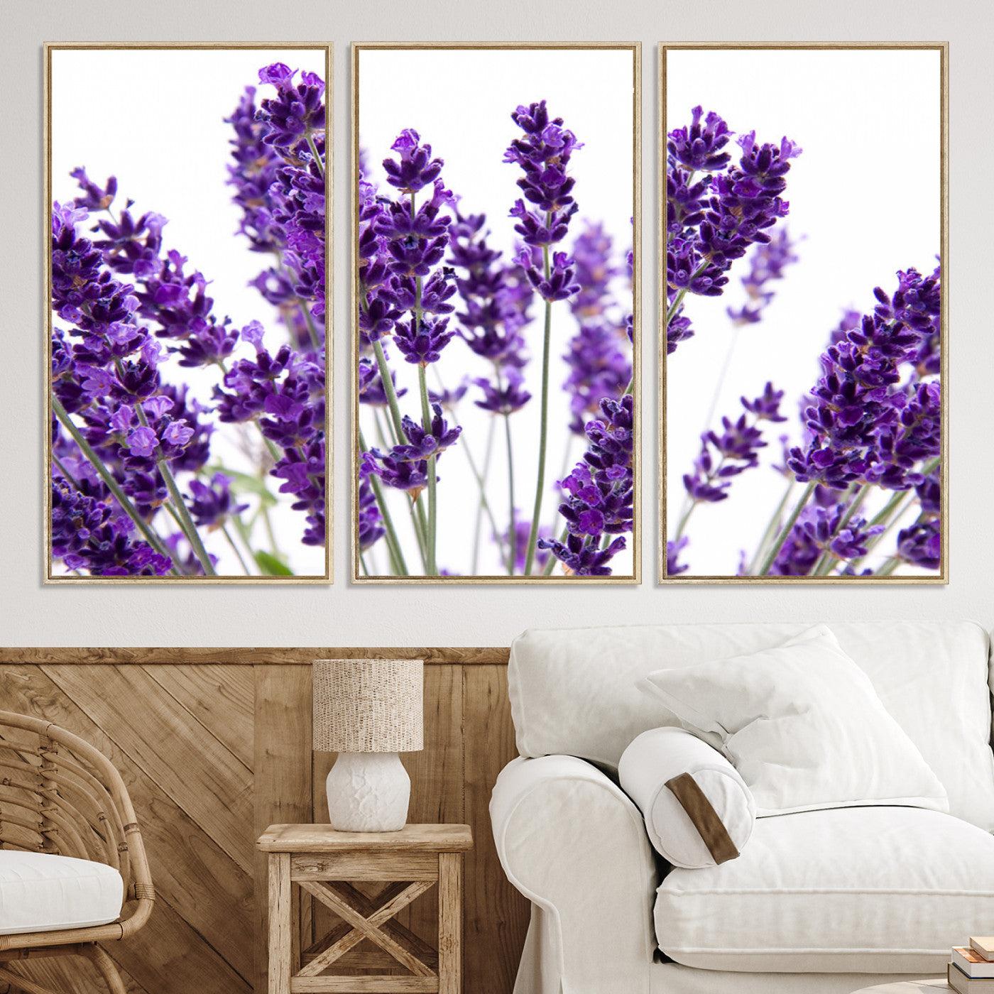 76859-MGV-CV-36X24-Lavender Flower Wall Art Canvas Print