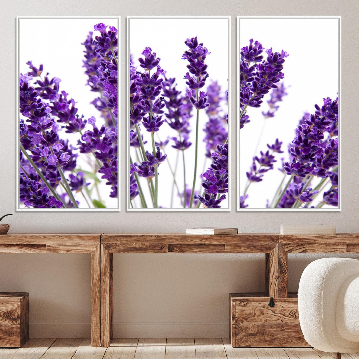 76859-MGV-CV-36X24-Lavender Flower Wall Art Canvas Print