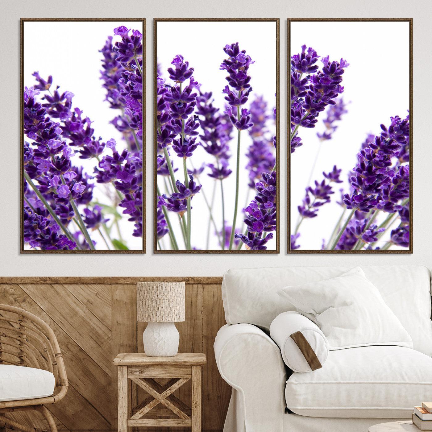 76859-MGV-CV-36X24-Lavender Flower Wall Art Canvas Print