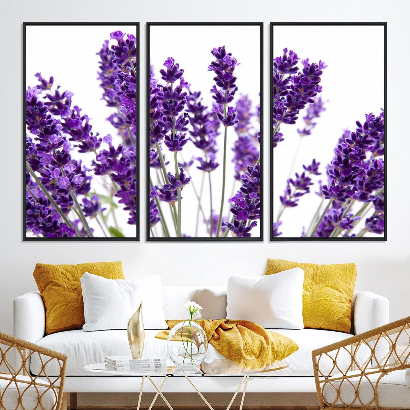 76859-MGV-CV-36X24-Lavender Flower Wall Art Canvas Print