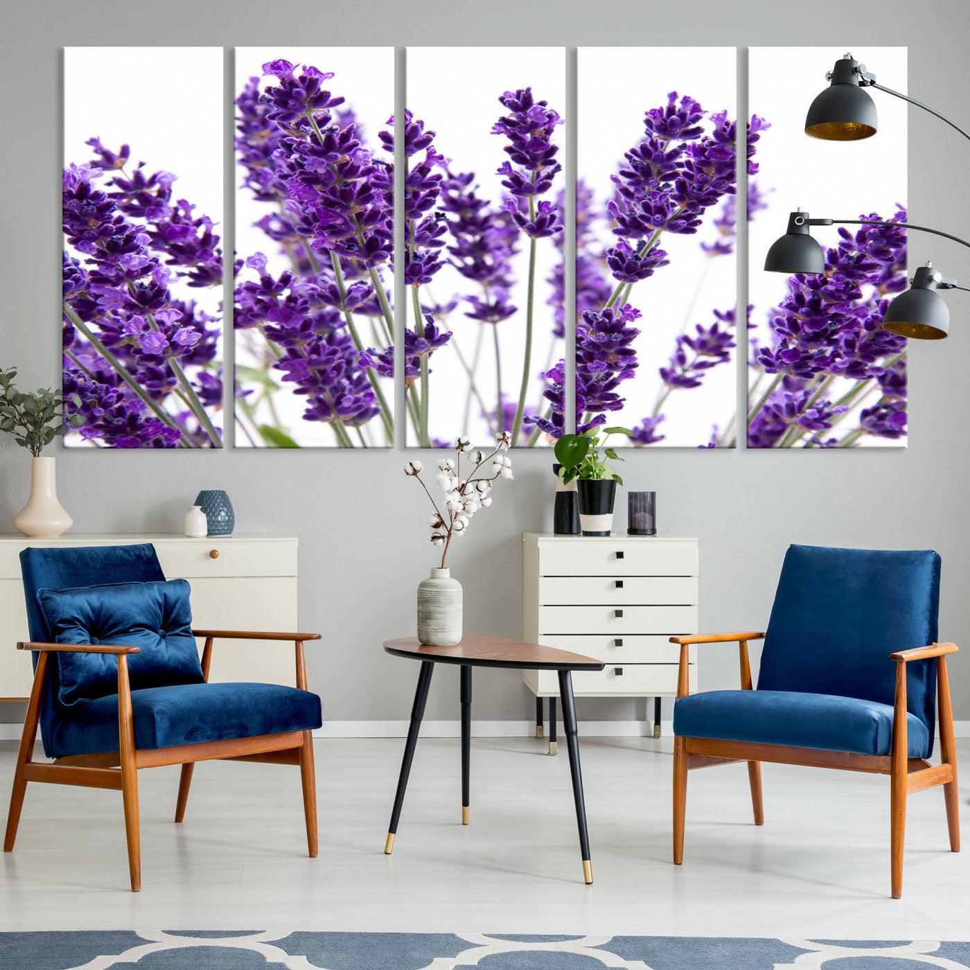 76859-MGV-CV-36X24-Lavender Flower Wall Art Canvas Print