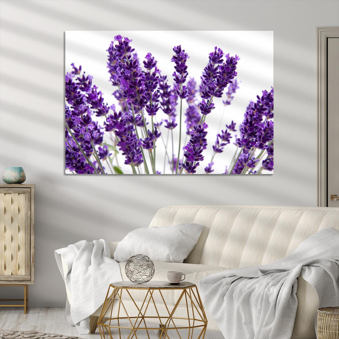 Lavender Flower Wall Art Canvas Print