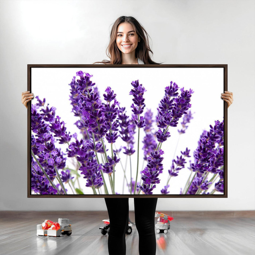 Lavender Flower Wall Art Canvas Print