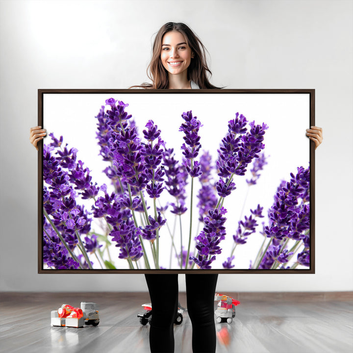 Lavender Flower Wall Art Canvas Print