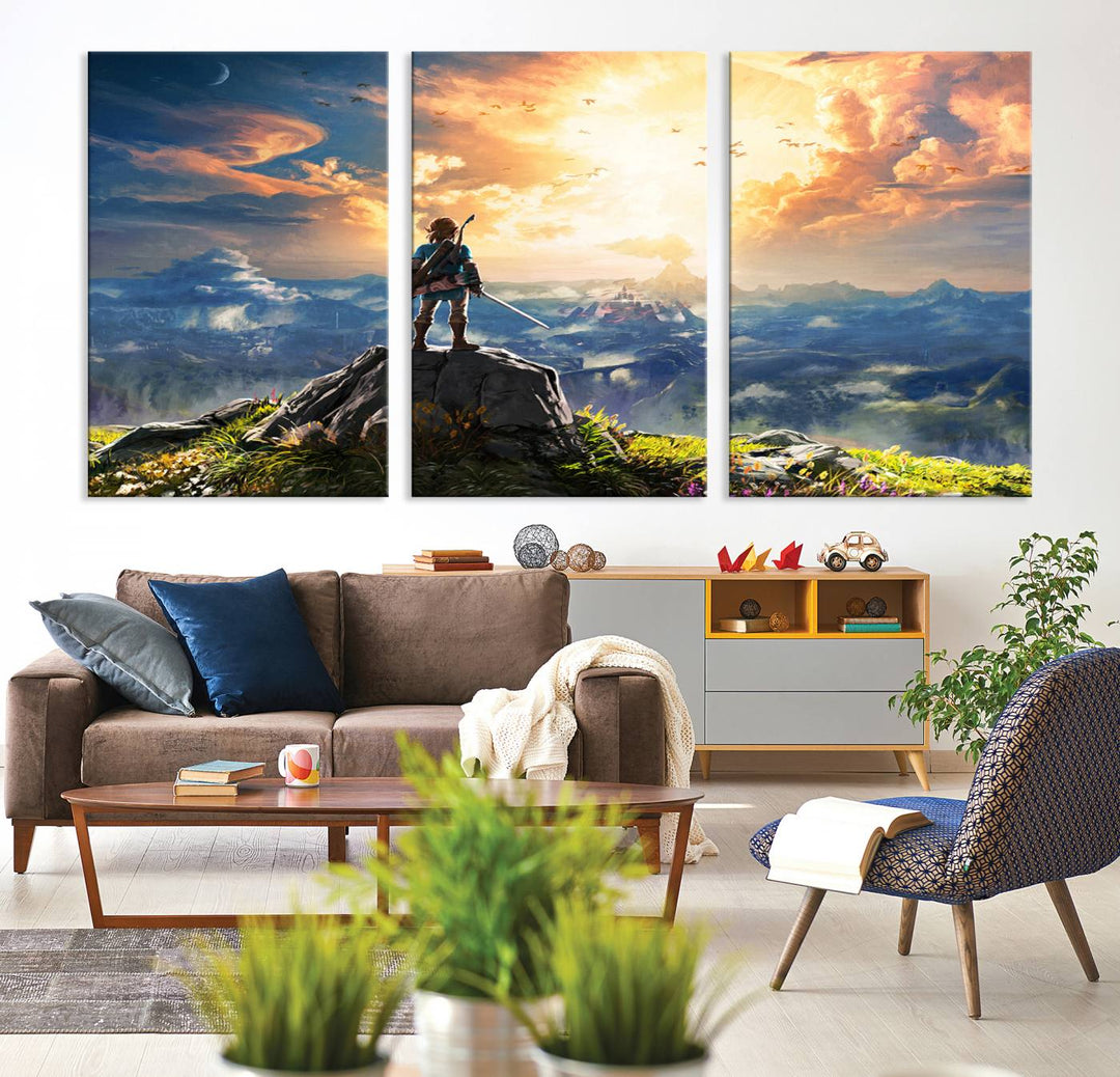 Legend of Zelda Breath of the Wild Game Wall Art Canvas, Legend of Zelda Canvas Print