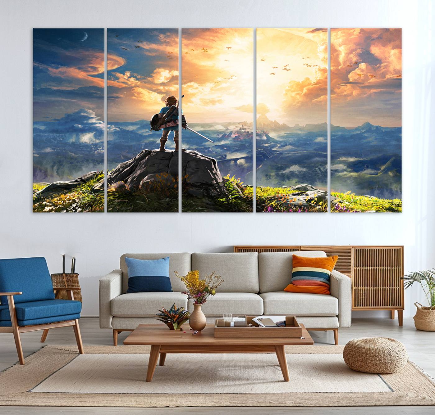 18096-MGV-CV-36X24-Legend of Zelda Breath of the Wild Game Wall Art Canvas, Legend of Zelda Canvas Print