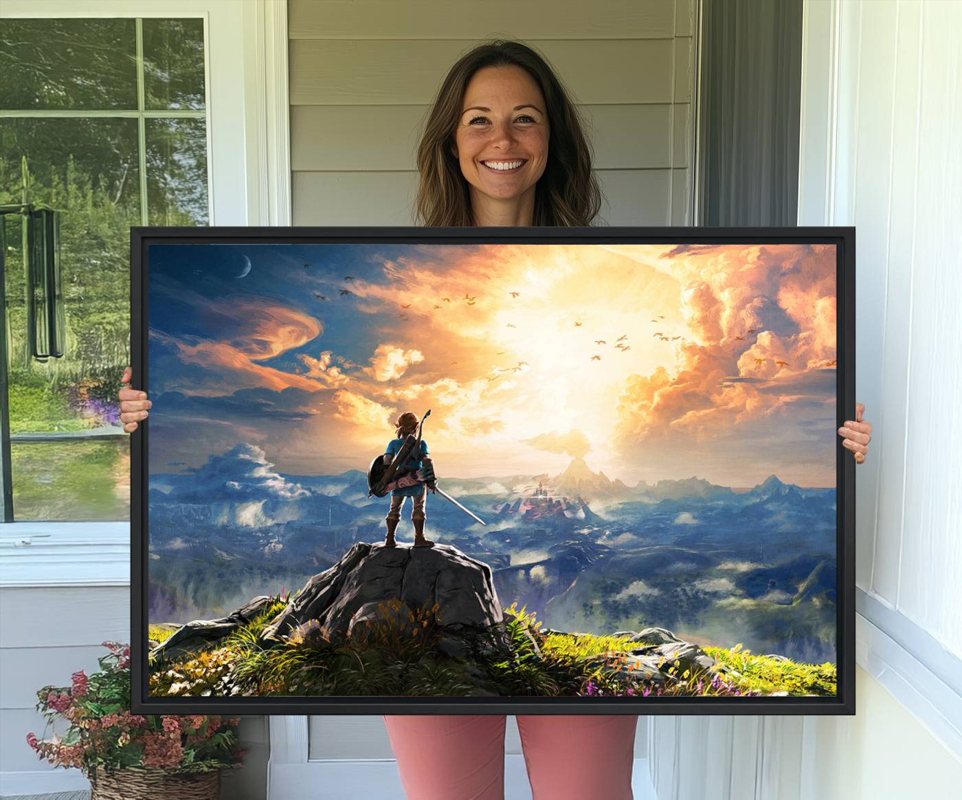 18096-MGV-CV-36X24-Legend of Zelda Breath of the Wild Game Wall Art Canvas, Legend of Zelda Canvas Print
