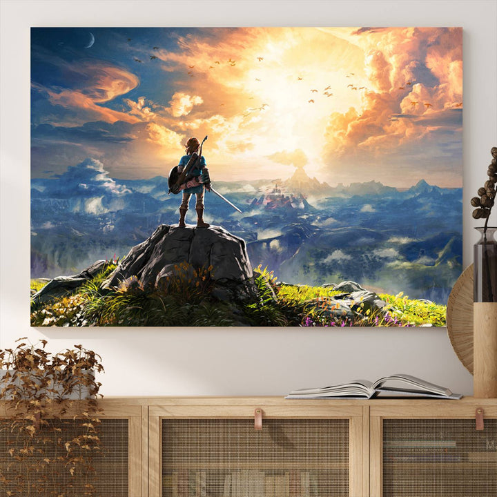 Legend of Zelda Breath of the Wild Game Wall Art Canvas, Legend of Zelda Canvas Print