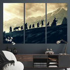 41574-MGV-CV-36X24-Lord of the Rings Silhouette Wall Art Capturing the Epic Quest Through Middle-Earth - The Fellowship's Journey Canvas Print