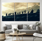 41574-MGV-CV-36X24-Lord of the Rings Silhouette Wall Art Capturing the Epic Quest Through Middle-Earth - The Fellowship's Journey Canvas Print