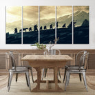 41574-MGV-CV-36X24-Lord of the Rings Silhouette Wall Art Capturing the Epic Quest Through Middle-Earth - The Fellowship's Journey Canvas Print