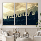 41574-MGV-CV-36X24-Lord of the Rings Silhouette Wall Art Capturing the Epic Quest Through Middle-Earth - The Fellowship's Journey Canvas Print