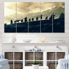 41574-MGV-CV-60X31-5P-Lord of the Rings Silhouette Wall Art Capturing the Epic Quest Through Middle-Earth - The Fellowship's Journey Canvas Print