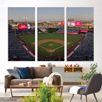 Los Angeles Angels Baseball Canvas Print - Anaheim Angel Stadium Wall Art Canvas Print