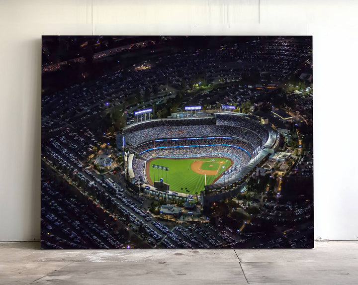 Los Angeles Dodgers Baseball Team Print - California Dodger Stadium Wall Art Canvas Print