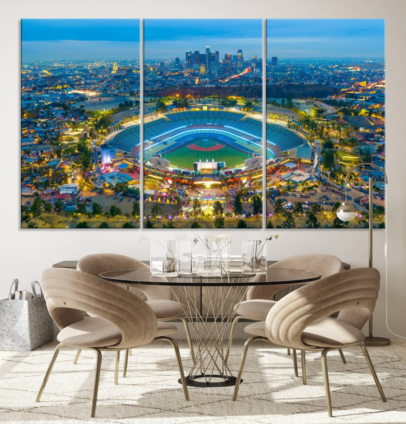 78144-MGV-CV-36X24-Los Angeles Dodgers Wall Art Canvas, Dodger Stadium Wall Art Canvas Print - MLB Baseball Stadium