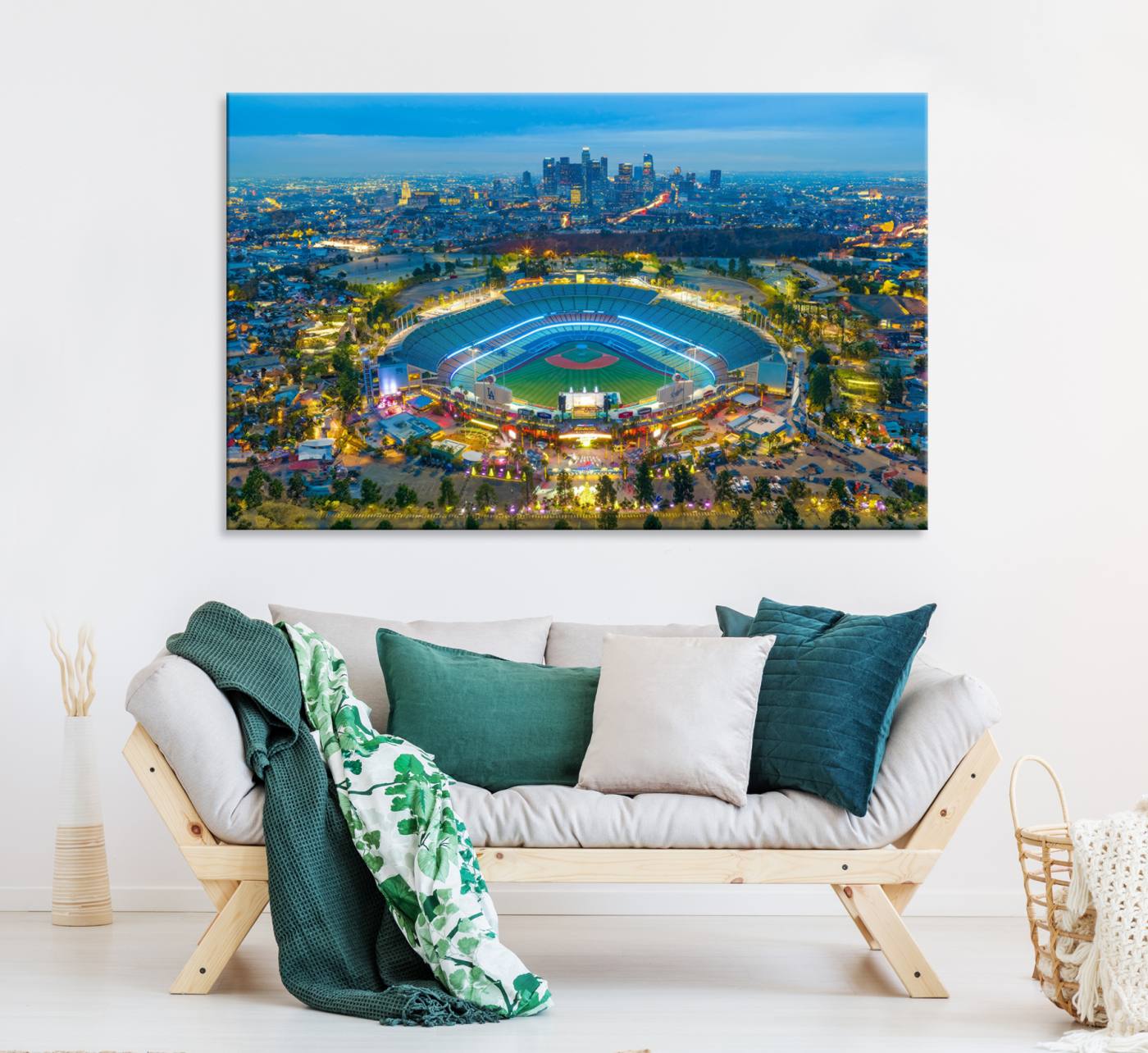 78144-MGV-CV-36X24-Los Angeles Dodgers Wall Art Canvas, Dodger Stadium Wall Art Canvas Print - MLB Baseball Stadium