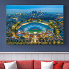 78144-MGV-CV-36X24-Los Angeles Dodgers Wall Art Canvas, Dodger Stadium Wall Art Canvas Print - MLB Baseball Stadium