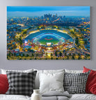 78144-MGV-CV-36X24-Los Angeles Dodgers Wall Art Canvas, Dodger Stadium Wall Art Canvas Print - MLB Baseball Stadium