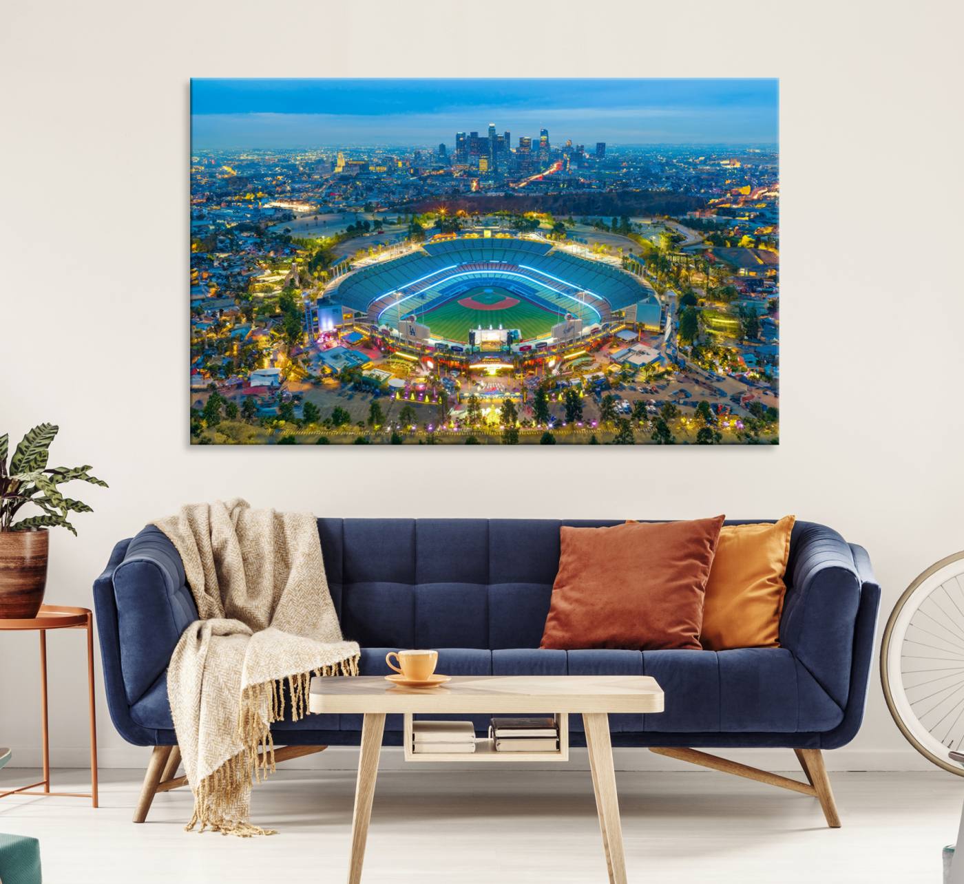 78144-MGV-CV-36X24-Los Angeles Dodgers Wall Art Canvas, Dodger Stadium Wall Art Canvas Print - MLB Baseball Stadium