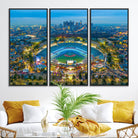 78144-MGV-FC-48X32-3P_Black-Los Angeles Dodgers Wall Art Canvas, Dodger Stadium Wall Art Canvas Print - MLB Baseball Stadium