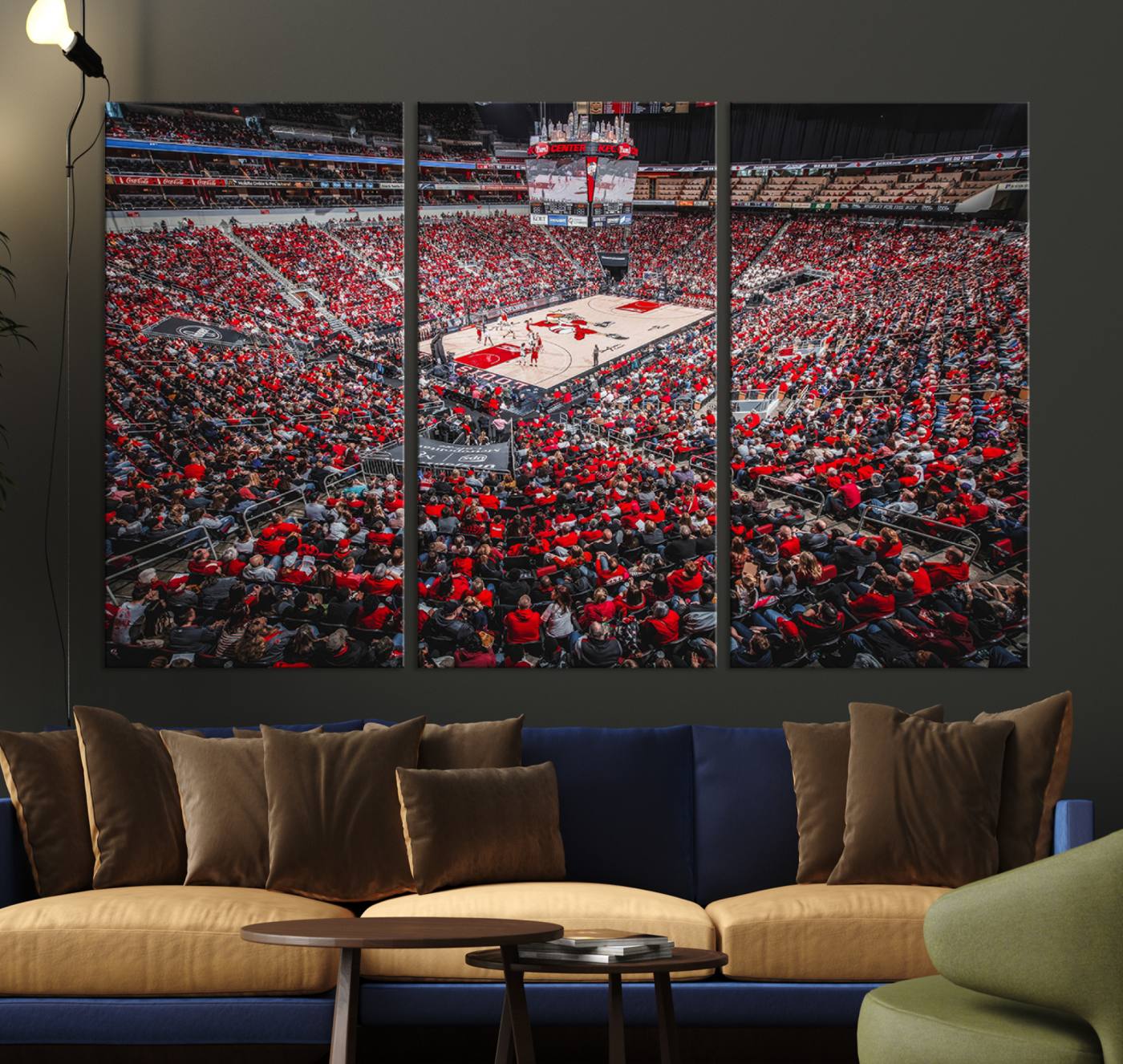 Louisville Cardinals Basketball Print Canvas - Louisville KFC Yum Center Arena Wall Art Canvas Print