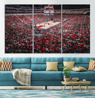 Louisville Cardinals Basketball Print Canvas - Louisville KFC Yum Center Arena Wall Art Canvas Print