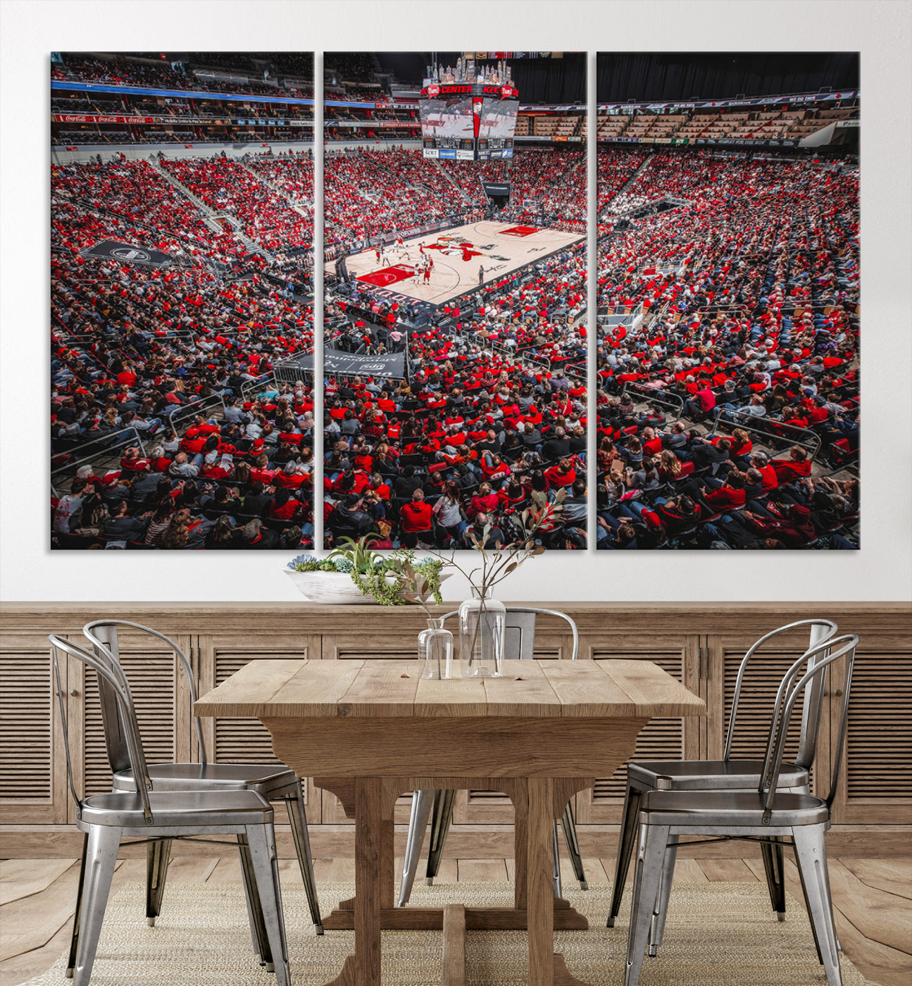 Louisville Cardinals Basketball Print Canvas - Louisville KFC Yum Center Arena Wall Art Canvas Print