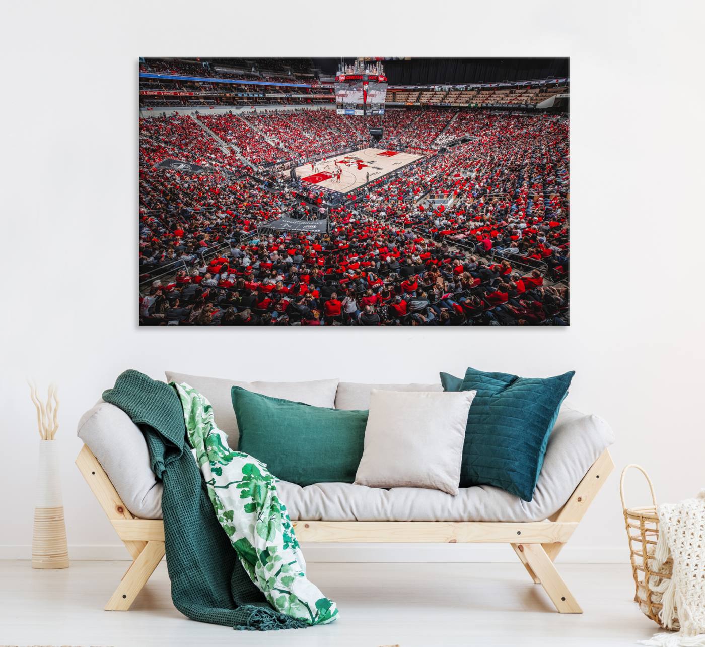 Louisville Cardinals Basketball Print Canvas - Louisville KFC Yum Center Arena Wall Art Canvas Print