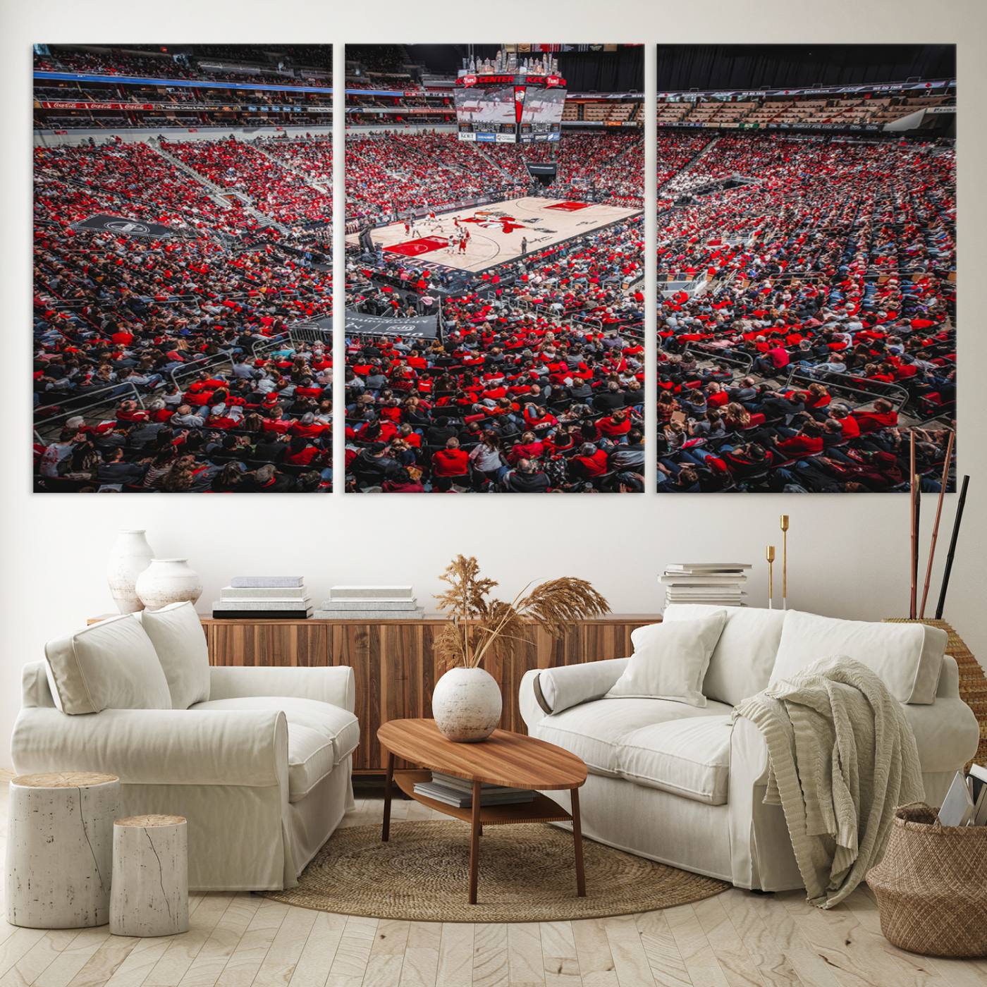 Louisville Cardinals Basketball Print Canvas - Louisville KFC Yum Center Arena Wall Art Canvas Print