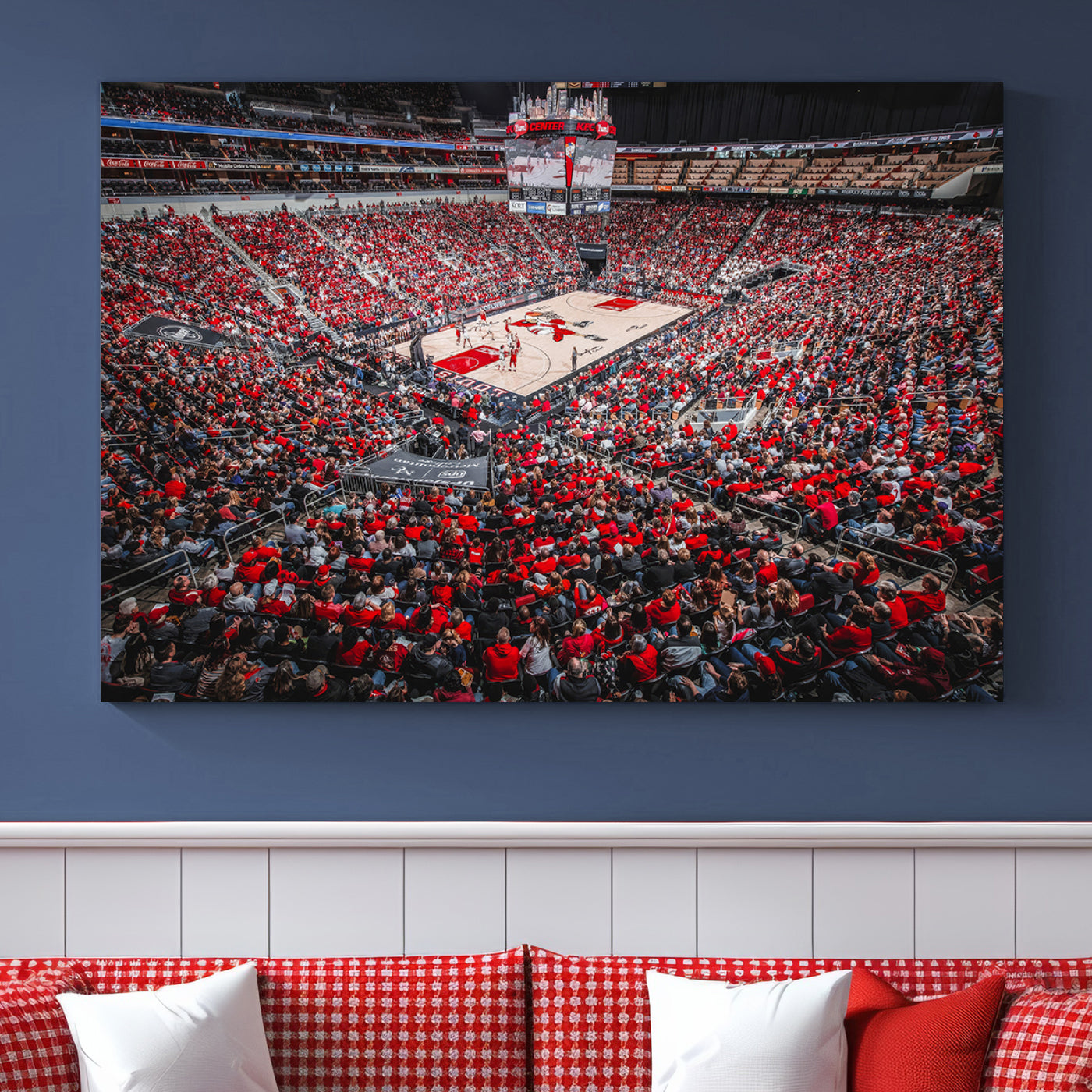 Louisville Cardinals Basketball Print Canvas - Louisville KFC Yum Center Arena Wall Art Canvas Print