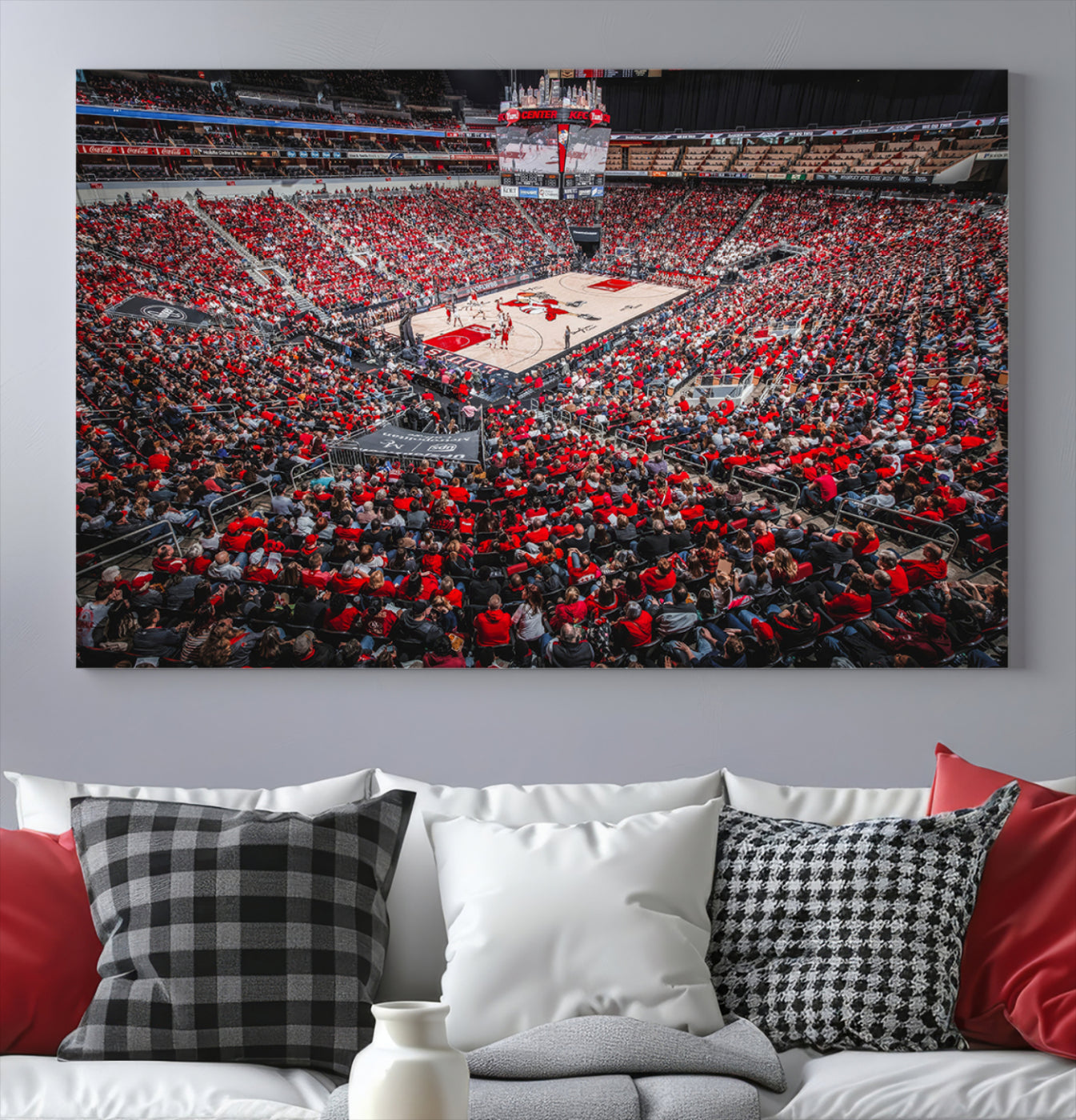 Louisville Cardinals Basketball Print Canvas - Louisville KFC Yum Center Arena Wall Art Canvas Print